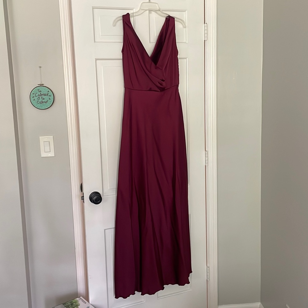 Custom made maroon mother of the bride/ bridesmaid dress